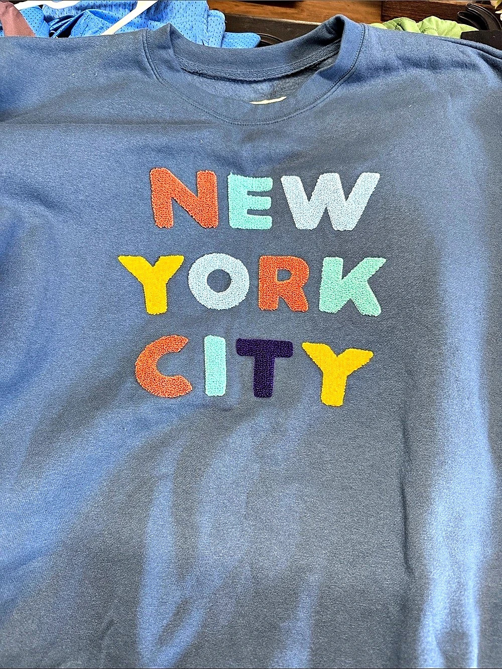 New York Popular New York City graphic sweatshirt Graphic Sweatshirt in Blue XL